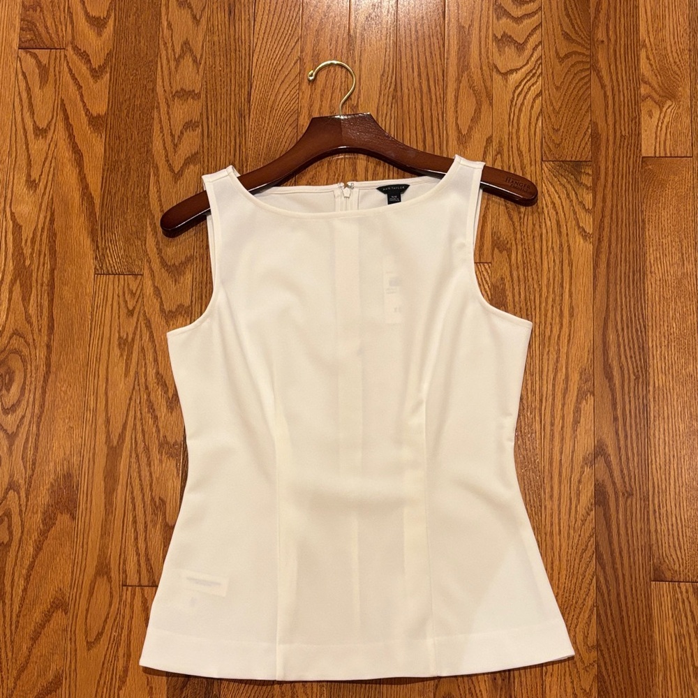 Ann Taylor Cream Sleeveless Blouse - New - Never Been Worn